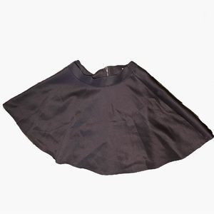 Black Satin Circle Skirt